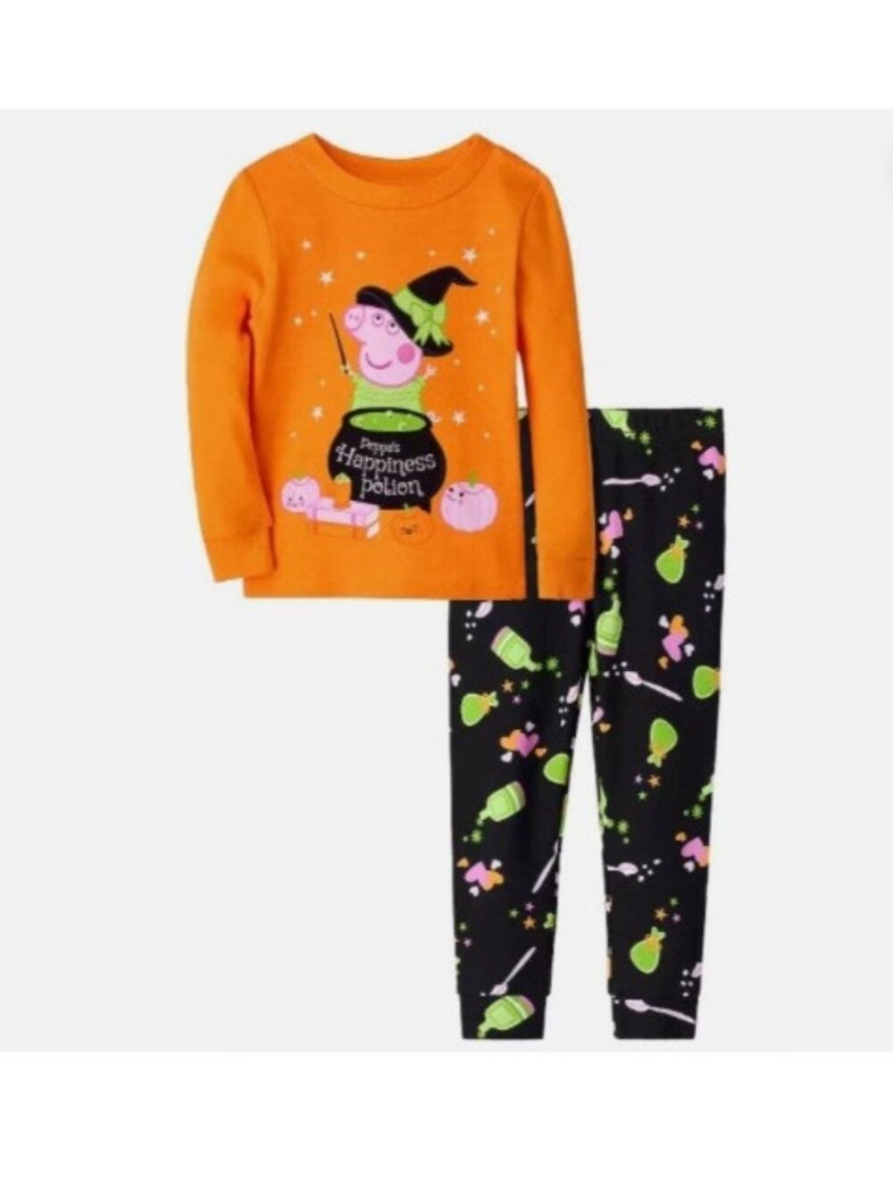 Peppa Pig Toddler Girls 2-piece Halloween Snug-Fit Pajama Set-2T-NWT